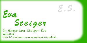 eva steiger business card