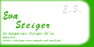 eva steiger business card